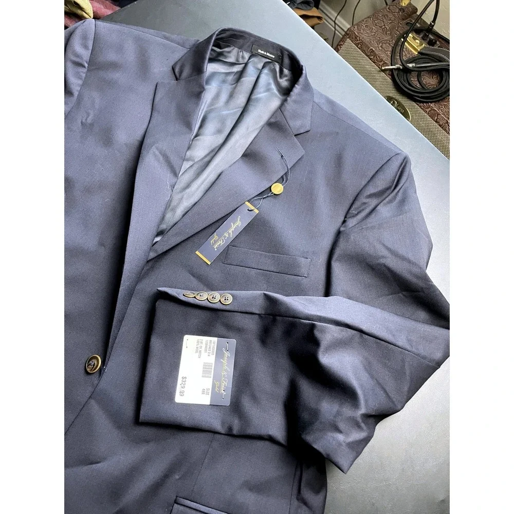 Joseph & Feiss New w/ tags 48R Deep Navy Wool Blazer BRAND NEW